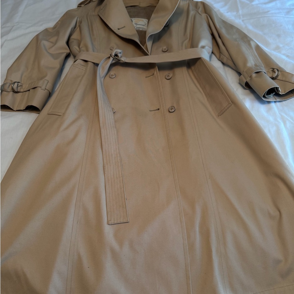 London Fog Beige Double-Breasted Trench Coat